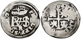 (1)664. Felipe IV. Segovia. BR. 1/2 real. (AC. 641). Sirvió como joya. Rara. 1,03 g. BC.