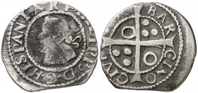 1636. Felipe IV. Barcelona. 1 croat. (AC. 661) (Cru.C.G. 4414d). Escasa. 2,70 g. MBC-.