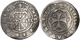 1651. Felipe IV. Pamplona. 2 reales. Fantasía del s. XIX. 6,71 g. MBC+.