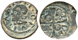 1641. Guerra dels Segadors. Solsona. 1 diner. (AC. 221) (Cru.C.G. 4651). Busto de Felipe IV. 0,78 g. MBC-.