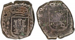 1684. Carlos II. Coruña. 2 maravedís. (AC. 54). 7,20 g. BC+.