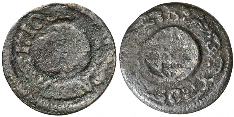 1710. Carlos III, Pretendiente. Barcelona. 1 ardit. (AC. 6) (Cru.C.G. 5006b). 1,...
