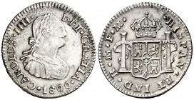 1800. Carlos IV. México. FM. 1/2 real. (AC. 285). Plata ligeramente agria. 1,54 g. MBC/MBC+.