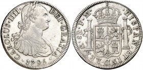 1795. Carlos IV. México. FM. 8 reales. (AC. 958). Buen ejemplar. 26,96 g. MBC+.