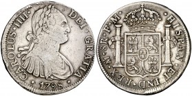 1798. Carlos IV. México. FM. 8 reales. (AC. 961). 26,87 g. MBC-/MBC.