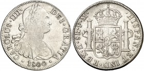 1800. Carlos IV. México. FM. 8 reales. (AC. 965). 26,68 g. MBC-/MBC.