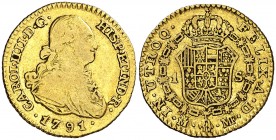 1791. Carlos IV. Madrid. MF. 1 escudo. (AC. 1108). 3,34 g. BC/MBC-.