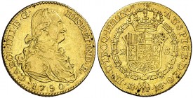 1790. Carlos IV. Madrid. MF. 2 escudos. (AC. 1275). 6,80 g. MBC-.
