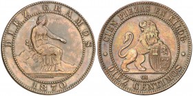 1870. Gobierno Provisional. Barcelona. OM. 10 céntimos. (AC. 8). 9,62 g. MBC/MBC+.