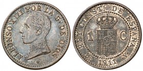 1911*1. Alfonso XIII. PCV. 1 céntimo. (AC. 3). Escasa. 1,04 g. EBC.