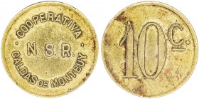 Caldes de Montbui. Cooperativa Nostra Senyora del Remei. 10 céntimos. (AL. 67). 3,63 g. MBC-.