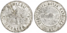 Manlleu. Cooperativa Mutua Católica. 1 peseta. (AL. 2960). Hoja. 1,46 g. BC+.