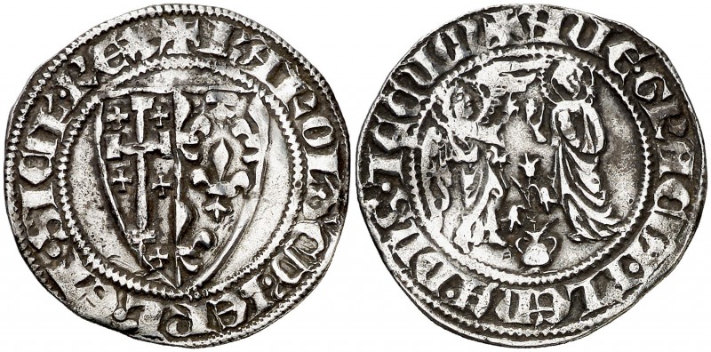 Italia. Carlos II de Anjou (1285-1309). Nápoles. Saluto. (MIR. 23). Ligeramente ...