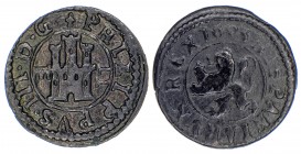 1603. Felipe III. Segovia. 2 maravedís. Lote de 2 monedas. A examinar. MBC-/MBC+.