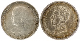 1892*92 y 1894*04. Alfonso XIII. 50 céntimos. Lote de 2 monedas. A examinar. MBC+/EBC-.