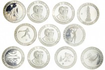 1990 y 1991. Juan Carlos I. 2000 pesetas. Juegos Olímpicos - Barcelona '92. Lote de 11 monedas. A examinar. S/C.