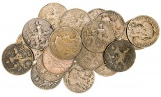 Francia. 1899 a 1917. III República. París. 10 céntimos. Lote de 19 monedas distintas. A examinar. BC/MBC.