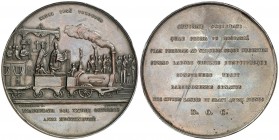 1848. Inaguración del ferrocaril Barcelona-Mataró. (V. 388) (V.Q. 14306) (Cru.Medalles 560b). Grabadores: Lorenzale y Jubany. Golpecitos. Bronce. 72,9...