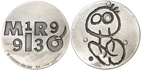 1993. Barcelona. Miró. Acuñación de 100 ejemplares, éste es el nº 17. Plata. 50,32 g. Ø50 mm. EBC.