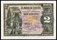 1938. Burgos. 2 pesetas. (Ed. D30a) (Ed. 429a). 30 de abril. Serie G. S/C-.