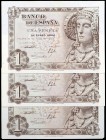 1948. 1 peseta. (Ed. D58a) (D457a). 19 de junio, Dama de Elche. Trío correlativo, serie H. S/C-.
