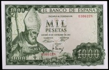 1965. 1000 pesetas. (Ed. D72) (Ed. 471). 19 de noviembre, San Isidoro. Sin serie. Leve doblez. Extraordinario ejemplar, con apresto. S/C-.