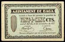 Bagà. 25 céntimos. (T. 327). Nº 171. MBC+.