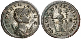 (275 d.C.). Severina. Antoniniano. (Spink 11706) (Co. 8) (RIC. 13). Restos de plateado original. Bella. 4,27 g. EBC/EBC-.