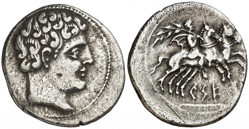 Cese (Tarragona). Denario. (FAB. 2266) (ACIP. 1122). 4,11 g. MBC+.