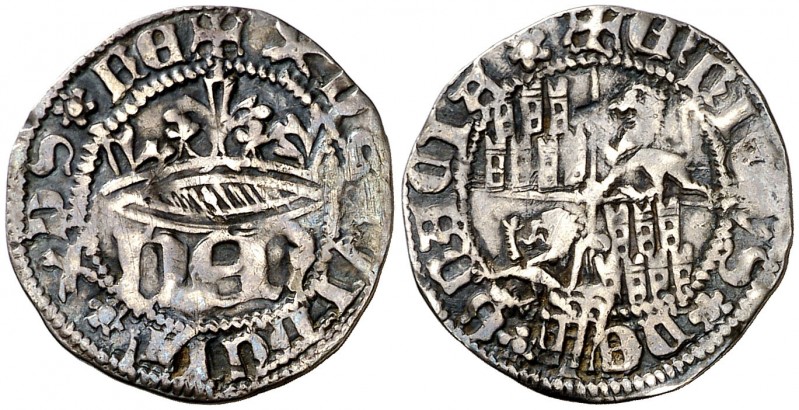 Enrique IV (1454-1474). Segovia. Medio real. (AB. 725). Orlas circulares. 1,58 g...