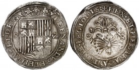 Reyes Católicos. Sevilla. (). 8 reales. (AC. 577). Rayas en reverso. Rara. 27,54 g. MBC+/MBC.