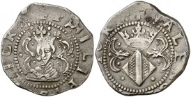 s/d. Felipe II. Valencia. 4 rals (Doblón de 6 sous). (AC. 623) (Cru.C.G. 4260 var). Atractiva. Ex Colección Princesa de Éboli 20/10/2016, nº 314. Rara...