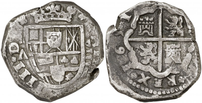 1651. Felipe IV. MD (Madrid). A. 8 reales. (AC. 1265). Rara. 27,70 g. MBC.