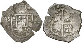 1629. Felipe IV. Sevilla. R. 8 reales. (AC. 1641). Rara. 27,43 g. BC+.