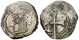 s/d. Carlos II. Mallorca. 1 dobler. (AC. 11) (Cru.C.G. 4919). Acuñación algo floja. Buen ejemplar. Conserva parte del plateado original. Escasa así. 1...