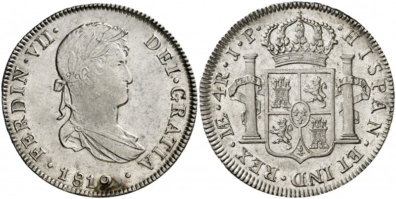 1819. Fernando VII. Lima. JP. 4 reales. (AC. 1073). Bellísima. Brillo original. ...