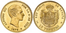 1878*1961. Franco. DEM. 10 pesetas. (AC. 167). Acuñación de 496 ejemplares. Rara. 3,22 g. S/C.