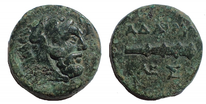 Kings of Thrace. Adaios. Circa 253-243 BC. Æ 18mm. 5.9 gm. Obv: Head of Herakles...