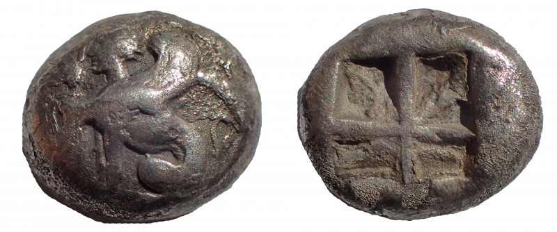 Islands off Ionia. Chios. 435 - 425 BC. 1/3 Stater Ar 11 mm. 2.5 gm. Obv: Sphinx...