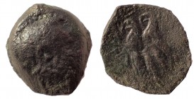 Ptolemy IX Soter (116-106 BC) with Cleopatra II - AE 19 mm