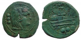 Roman Republic, Quadrans. circa 211-210, Æ 23