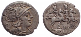 Cn. Lucretius Trio. 136 BC. AR Denarius