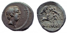 Moneyer issues of Imperatorial Rome. L. Livineius Regulus. 42 BC. AR Denarius
