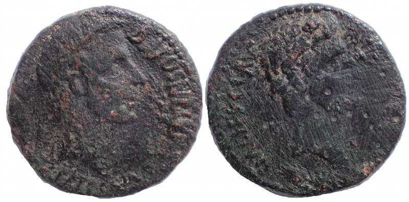 Bithynia. Apamea. Augustus with Divus Julius Caesar (27 BC-14 AD). Ae. 24 mm. 9....