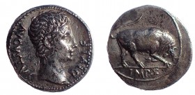 Augustus 31 BC to AD 14. Ar denarius, c. 15 BC