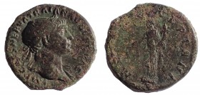 Trajan. 98-117 AD. Æ Quadrans. Dalmatia Mines. Very Rare.