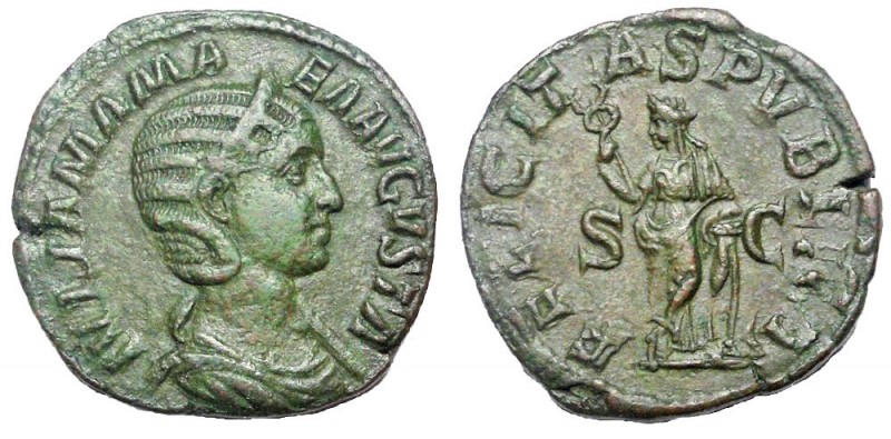 Julia Mamaea, mother of Severus Alexander, as Augusta, 222-235 AD. Æ sestertius,...