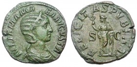 Julia Mamaea, mother of Severus Alexander, as Augusta, 222-235 AD. Æ Sestertius, Felicitas Reverse