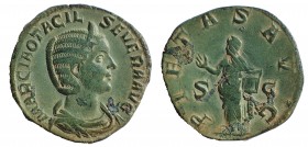 Otacilia Severa. Æ-Sestertius, AD 244-249, Choice EF.