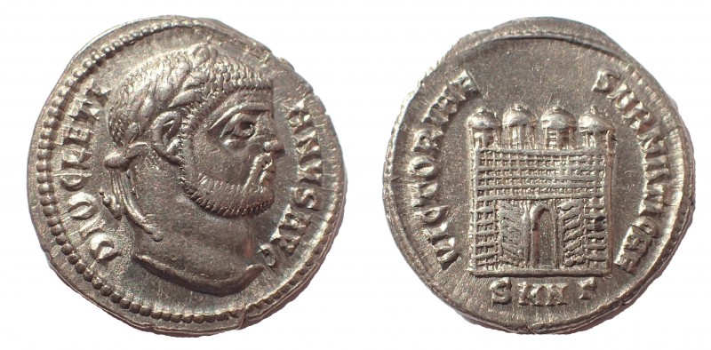 Diocletian. AD 284-305. AR Argenteus 18 mm, 3.2 gm. Nicomedia mint, 3rd officina...